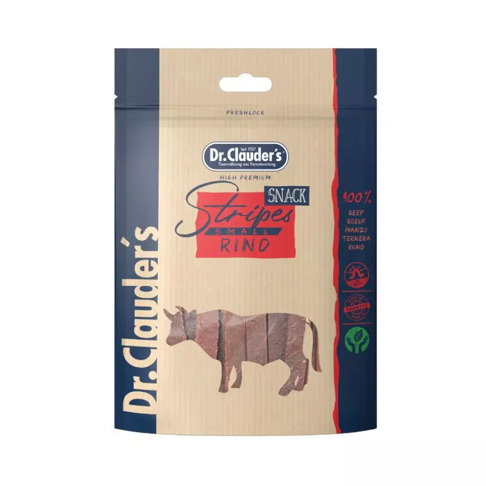Dr.Clauder´s žāvētās strēmelītes ar liellopu fileju, 80g