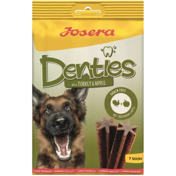 Josera – kārums suņiem “Denties with Turkey & Apple” ar tītara un ābolu garšu 180 g