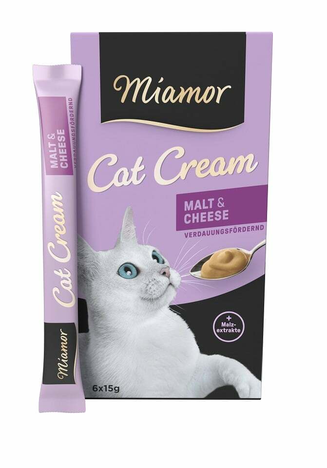 Miamor Malt & Cheese Cream - gardums kaķiem apmatojuma izvadīšanai 15g