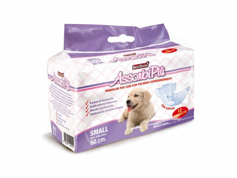 Pamperi suņiem S izmērs 12gab