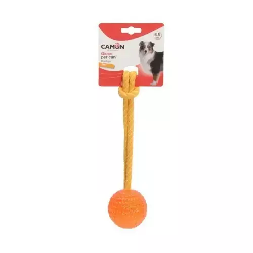 Camon TPR bumba ar rokturi suņiem 6,5 cm