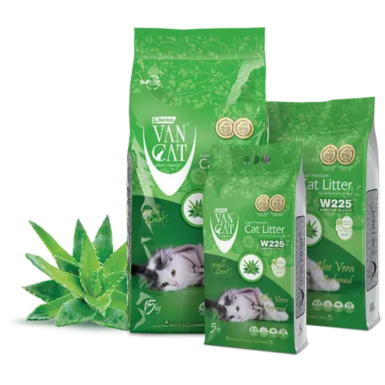 VAN CAT Compact Aloe Vera - cementējošas smiltis kaķu tualetei ar alvejas aromātu 10kg