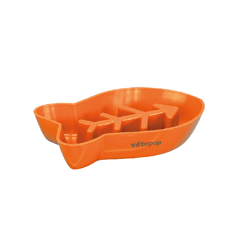 VetoPop lēnēšanas bļoda kaķim, oranža
