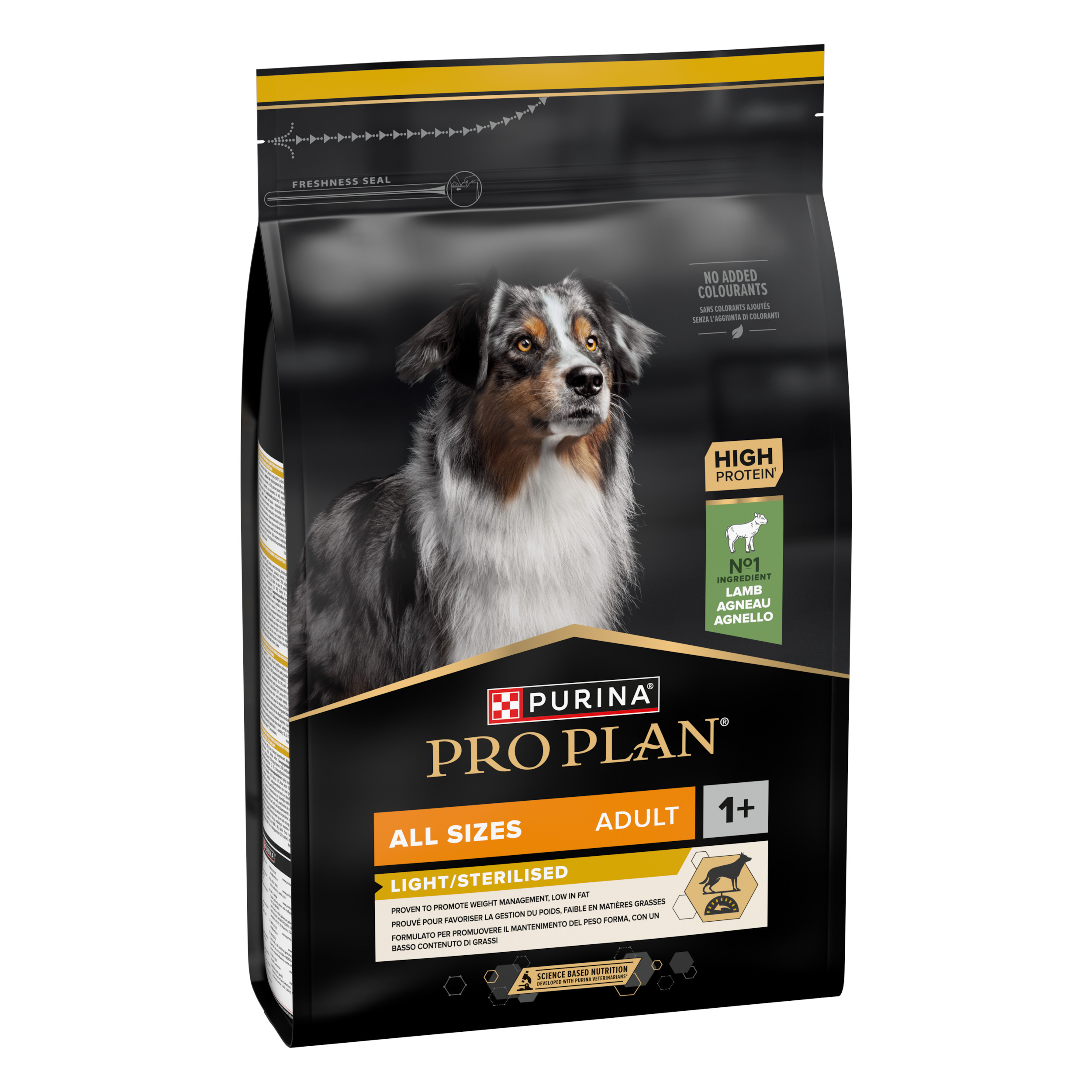 PRO PLAN ALL SIZE LIGHT ADULT sausā barība suņiem (jērs) 3kg