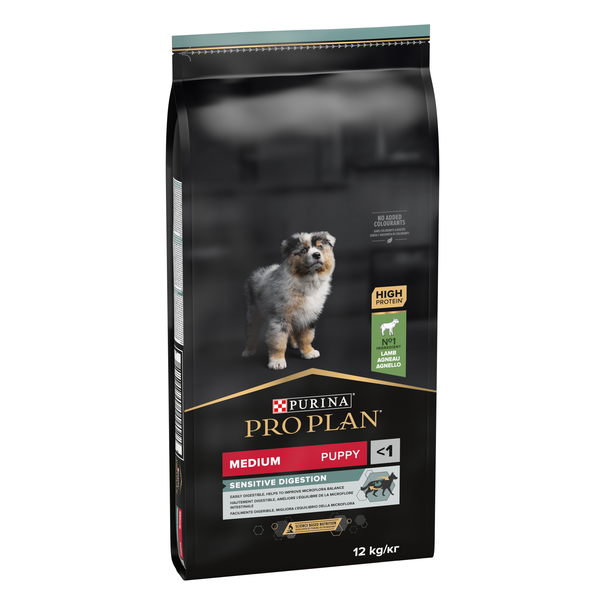 PRO PLAN MEDIUM PUPPY SENSITIVE DIGESTION sausā barība kucēnam (jērs) 12kg