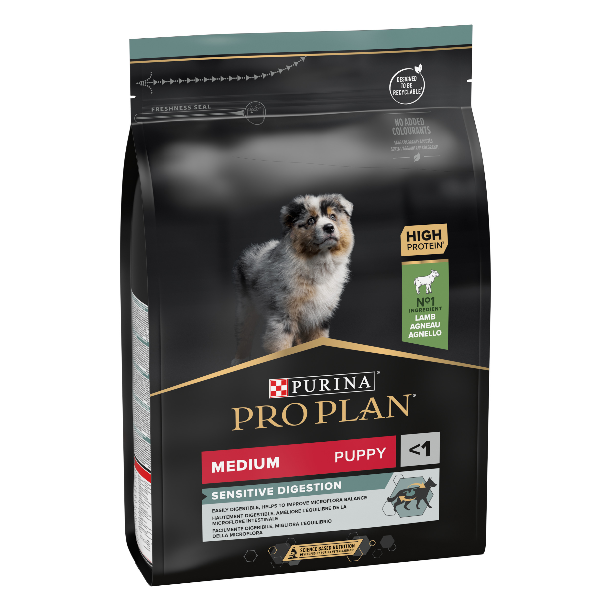 PRO PLAN MEDIUM PUPPY SENSITIVE DIGESTION sausā barība kucēnam (jērs) 3kg
