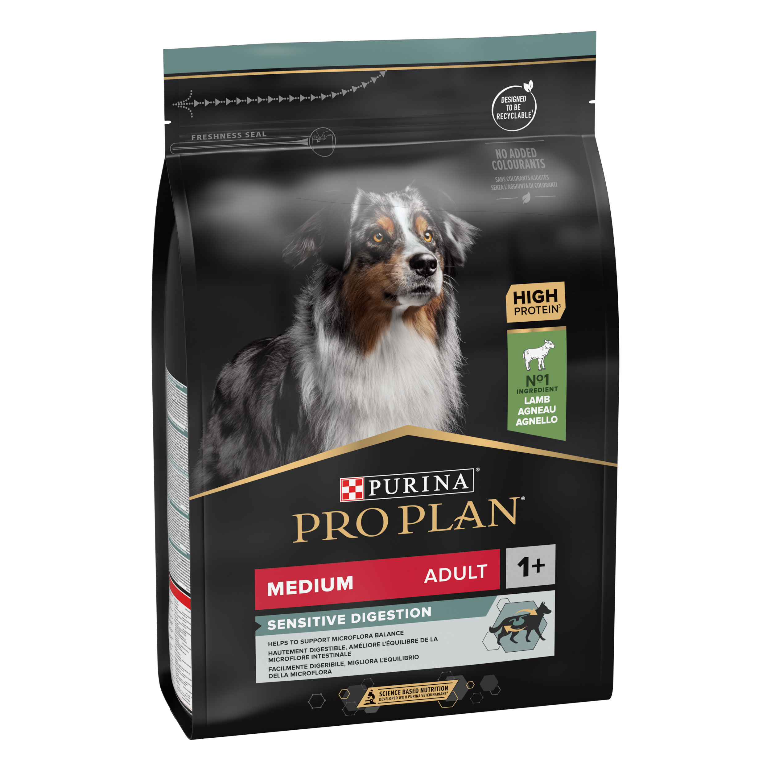 PRO PLAN MEDIUM ADULT SENSITIVE DIGESTION sausā barība sunim (jērs) 3kg