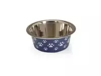 Krāsaina neslīdoša tērauda bļoda "Ķepas"400ml