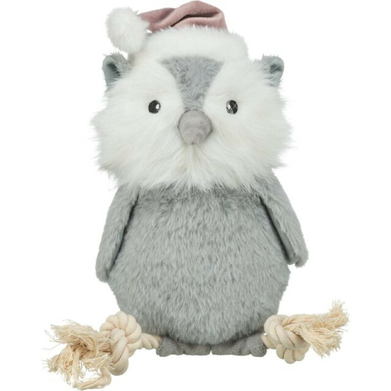 Plīša rotaļlieta - Trixie Xmas owl with rope, plush/rope, 31 cm