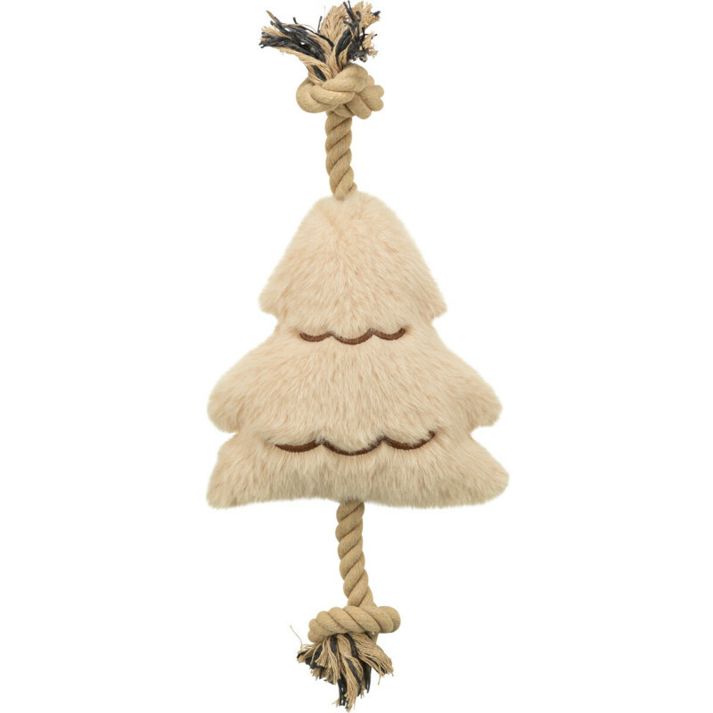 Plīša rotaļlieta - Trixie Xmas tree with rope, plush/rope, 38 cm