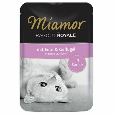 Miamor Ragout Royale konservi kaķiem ar pīli un mājputnu gaļu mērcē 100g