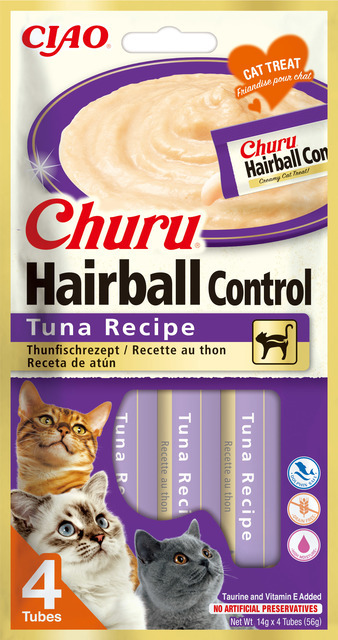 CHURU HAIRBALL CONTROL CAT BIEZ.TUNCIS 14GX4 N1
