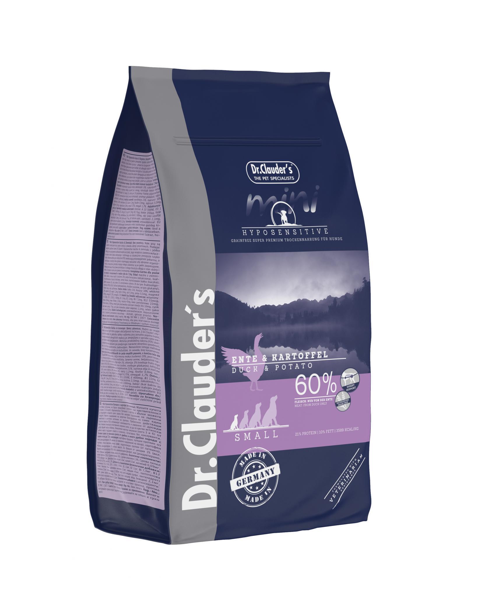 Dr.Clauder´s Mini Hyposensitive Pīle & Kartupeļi 2kg