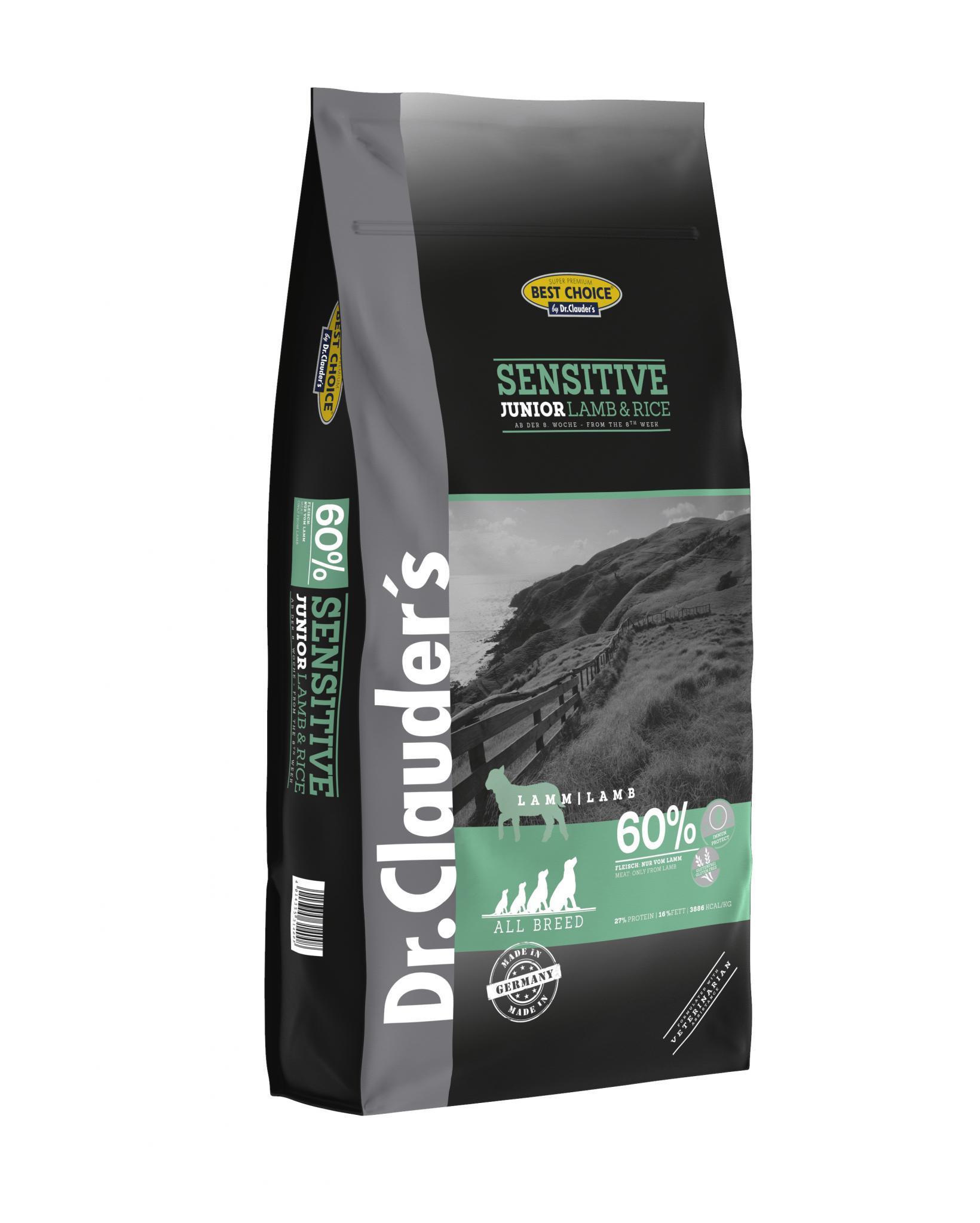 Dr.Clauder´s Best Choice Sensitive Junior Jērs & Rīsi 20kg