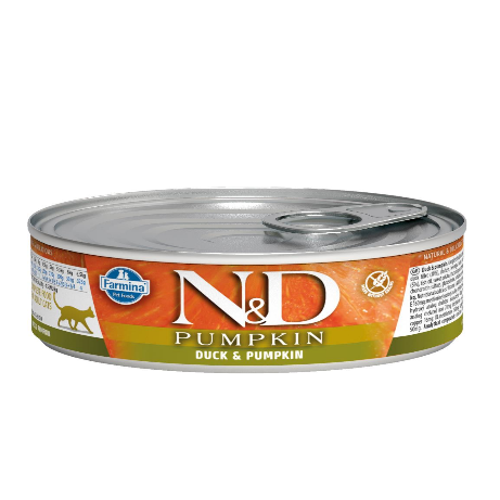 N&D cat bezgraudu konservi ar pīli un ķirbi 6x70g