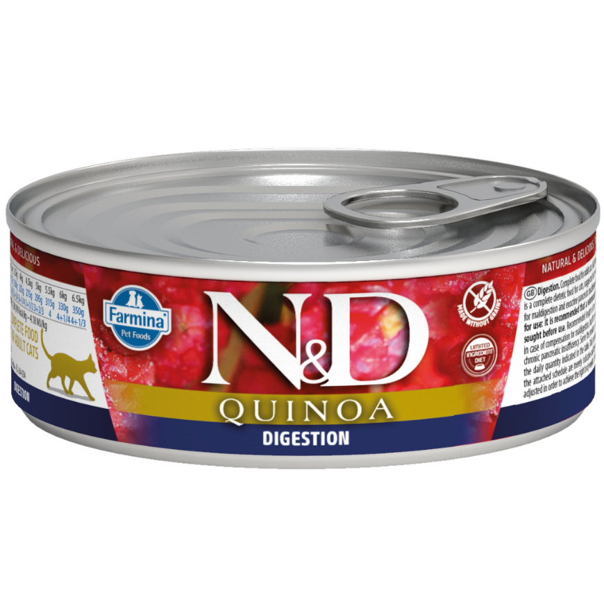 N&D CAT QUINOA LAMB DIGESTION 6x80G